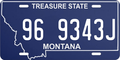 MT license plate 969343J