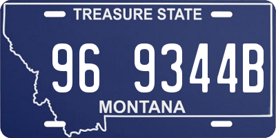 MT license plate 969344B