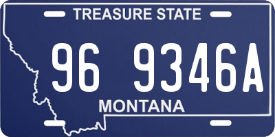 MT license plate 969346A