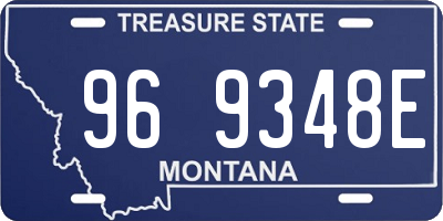 MT license plate 969348E