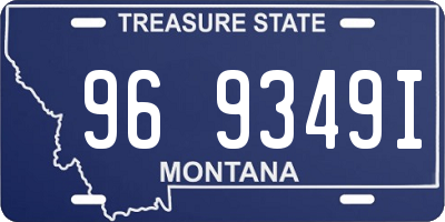 MT license plate 969349I