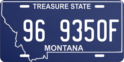MT license plate 969350F