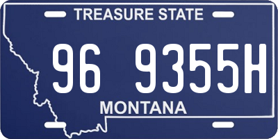 MT license plate 969355H