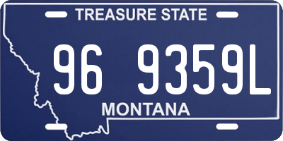 MT license plate 969359L