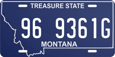 MT license plate 969361G