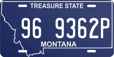 MT license plate 969362P