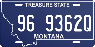 MT license plate 969362Q