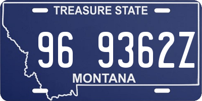 MT license plate 969362Z
