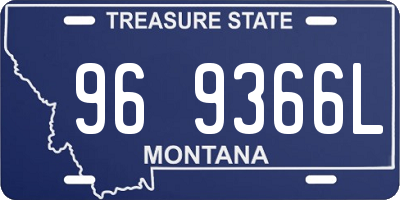 MT license plate 969366L