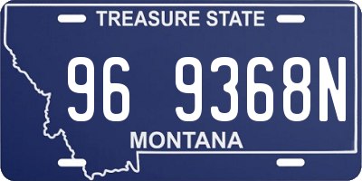 MT license plate 969368N