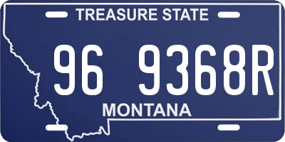 MT license plate 969368R