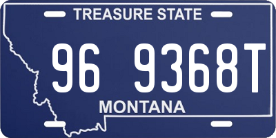 MT license plate 969368T