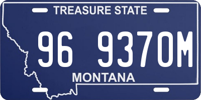 MT license plate 969370M
