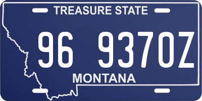 MT license plate 969370Z