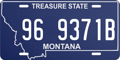 MT license plate 969371B