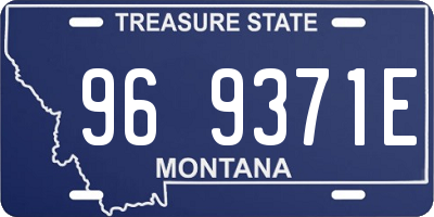 MT license plate 969371E