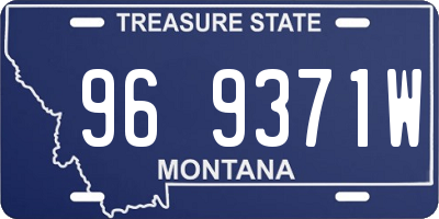 MT license plate 969371W