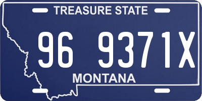 MT license plate 969371X