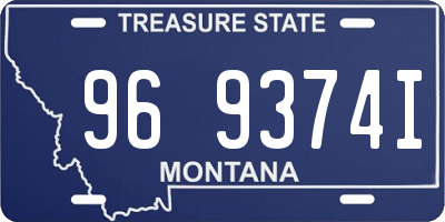 MT license plate 969374I