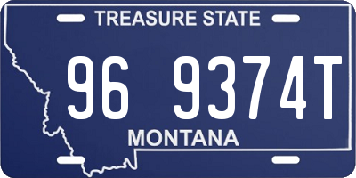 MT license plate 969374T