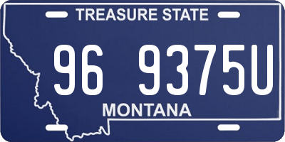 MT license plate 969375U