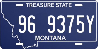 MT license plate 969375Y
