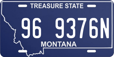 MT license plate 969376N