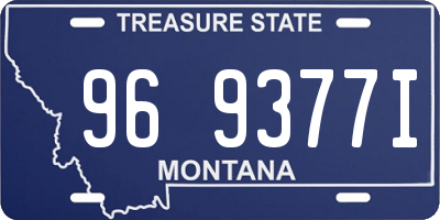 MT license plate 969377I
