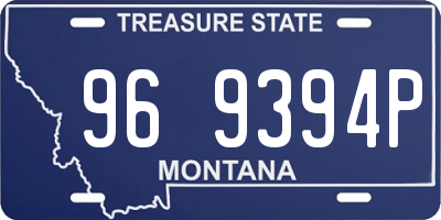 MT license plate 969394P