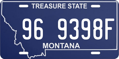 MT license plate 969398F