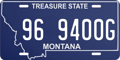 MT license plate 969400G