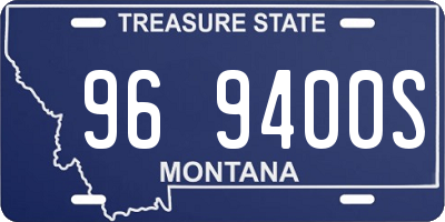 MT license plate 969400S