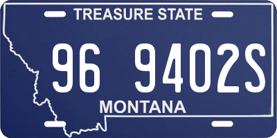 MT license plate 969402S