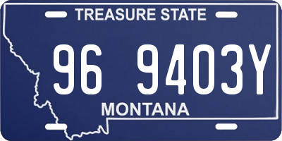 MT license plate 969403Y