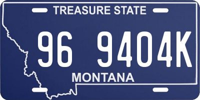 MT license plate 969404K