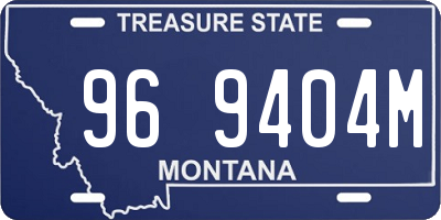 MT license plate 969404M