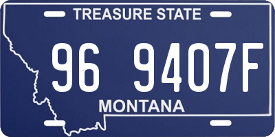 MT license plate 969407F