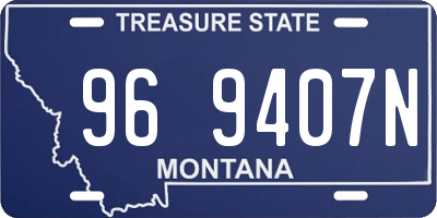 MT license plate 969407N