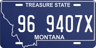 MT license plate 969407X