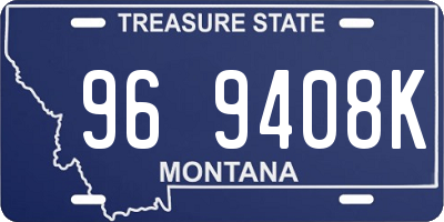 MT license plate 969408K