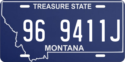 MT license plate 969411J