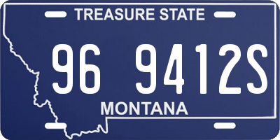 MT license plate 969412S