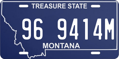 MT license plate 969414M