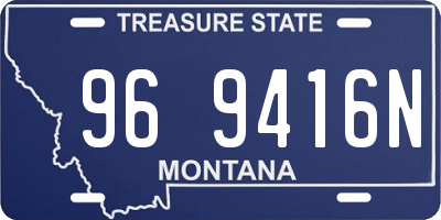 MT license plate 969416N