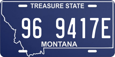 MT license plate 969417E