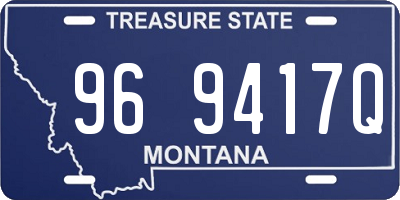 MT license plate 969417Q