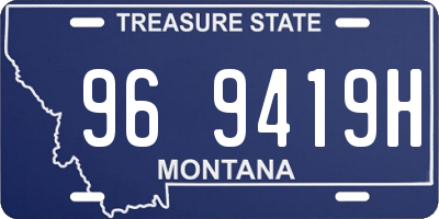 MT license plate 969419H