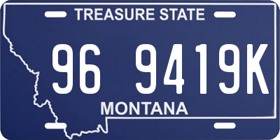 MT license plate 969419K