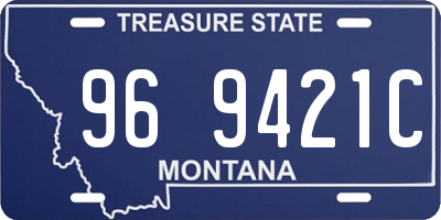 MT license plate 969421C