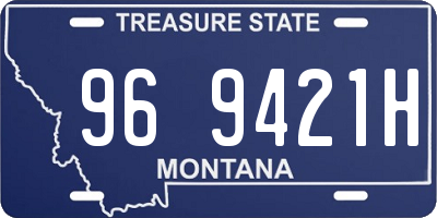 MT license plate 969421H